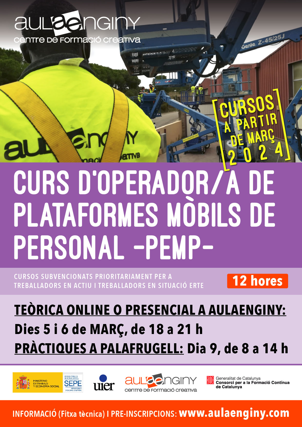 Cartell curs Plataformes Elevadores personals