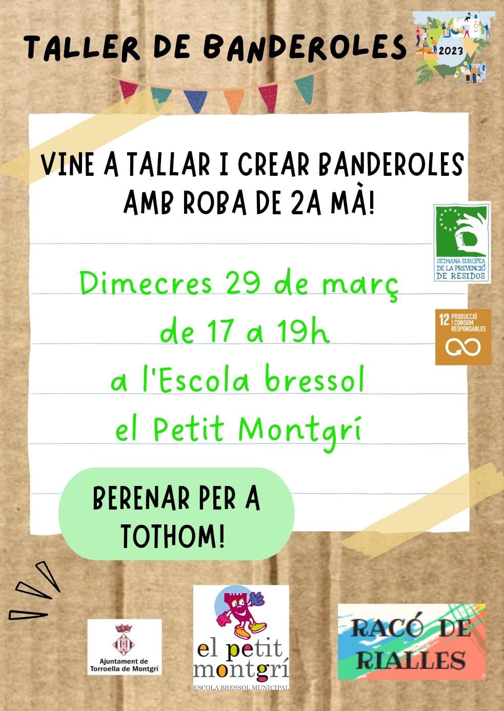 Cartell del taller de banderoles de segona mà
