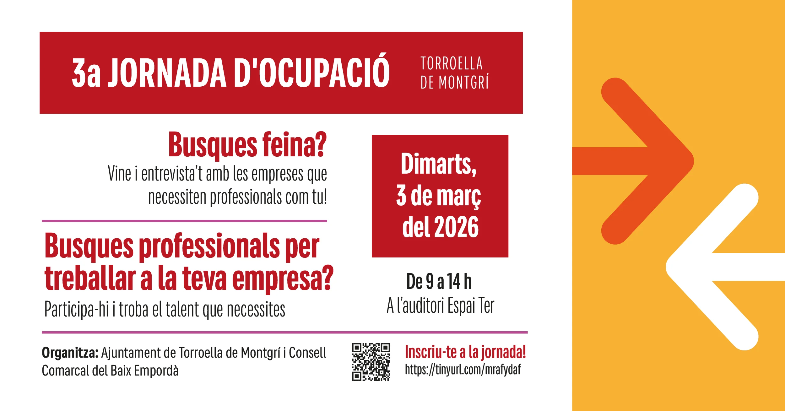 Cartell jornada d'ocupació Torroella