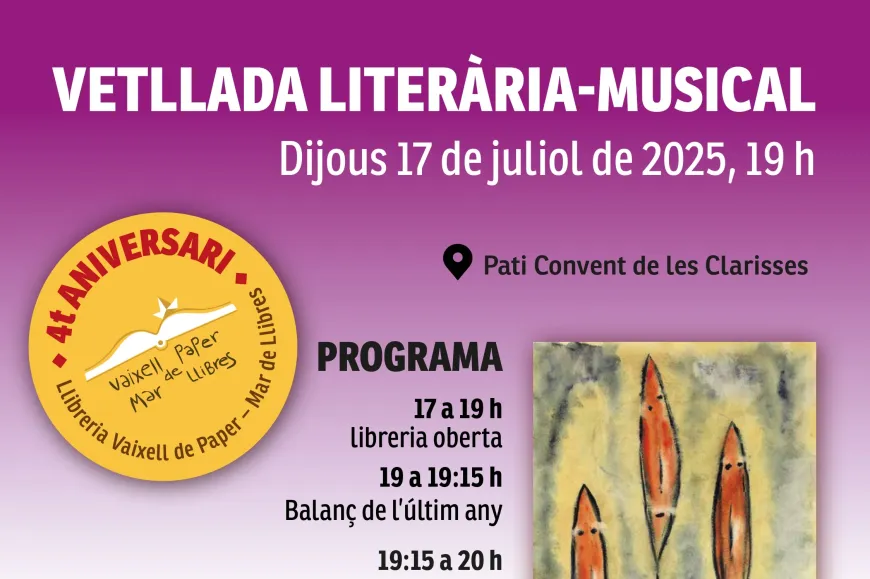 4t aniversari Llibreria Vaixell de Paper - Mar de Llibres 4t aniversari Llibreria Vaixell de Paper - Mar de Llibres