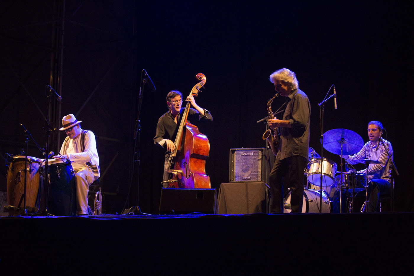 Jerry González, Javier Colina, Perico Sambeat i Esteve Pi. | © Martí Artalejo