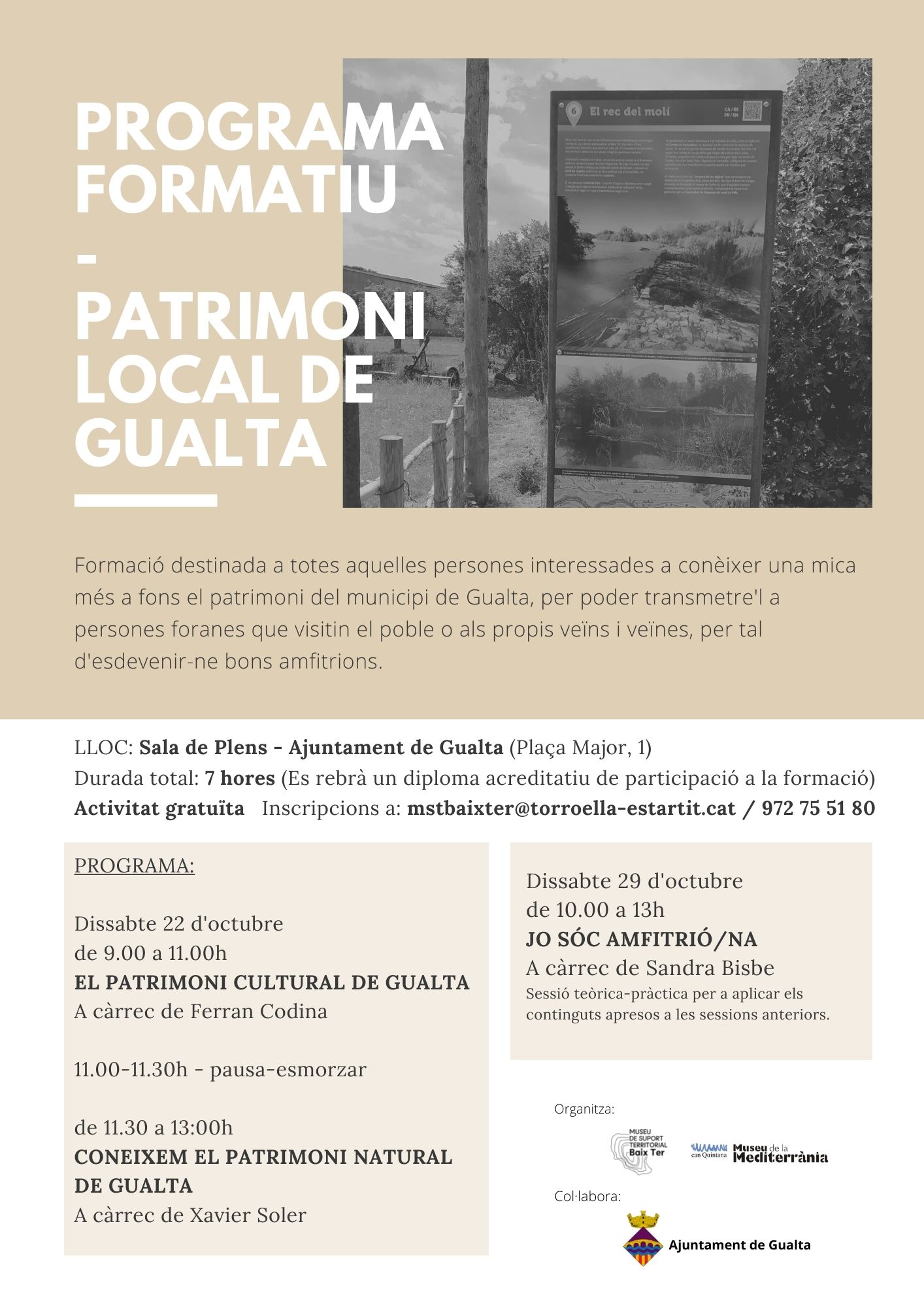 Programa formatiu en Patrimoni Local de Gualta | © Museu de la Mediterrània