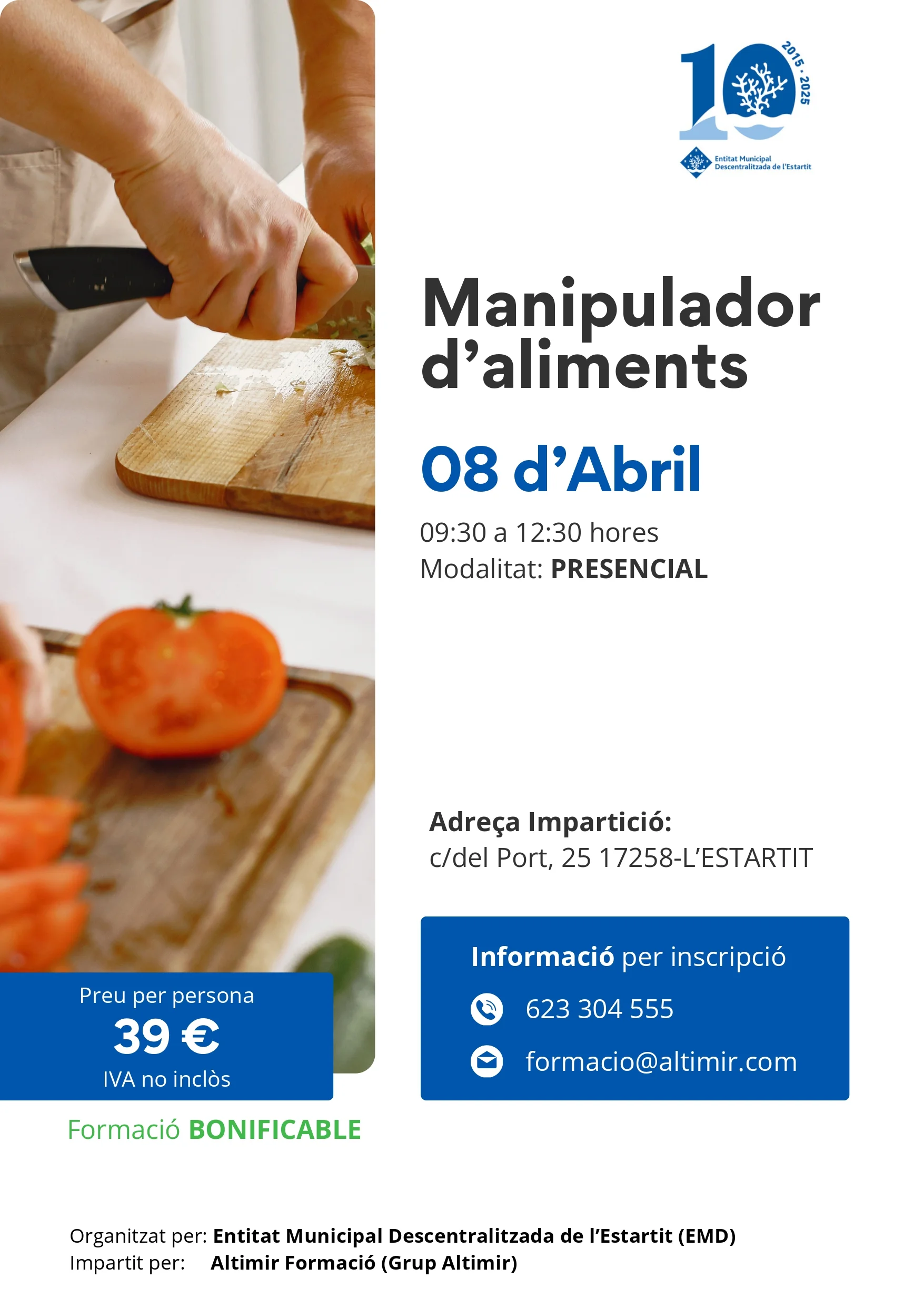 Curs manipulador aliments