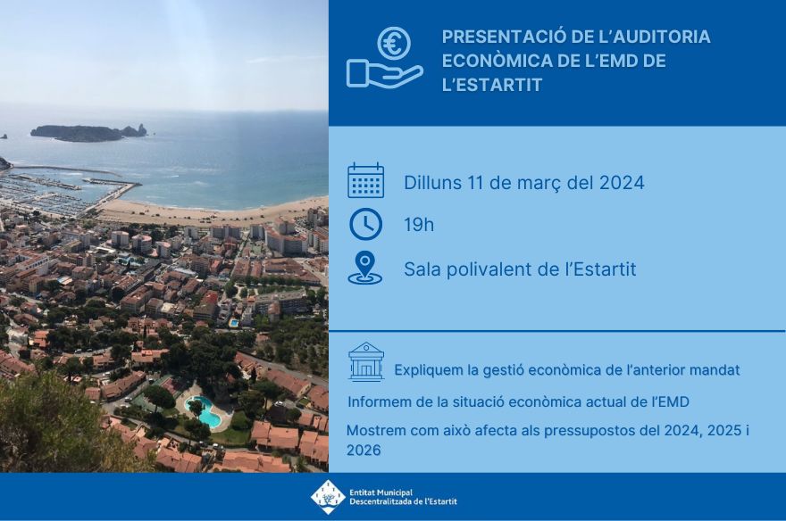 Cartell de la presentació de l'Auditoria EMD