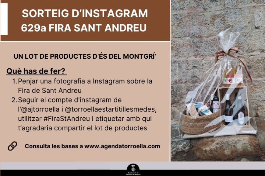 Sorteig d'Instagram de la Fira de Sant Andreu Sorteig d'Instagram de la Fira de Sant Andreu