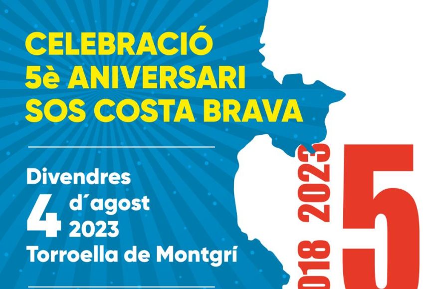 Cartell aniversari SOS Costa Brava Cartell aniversari SOS Costa Brava