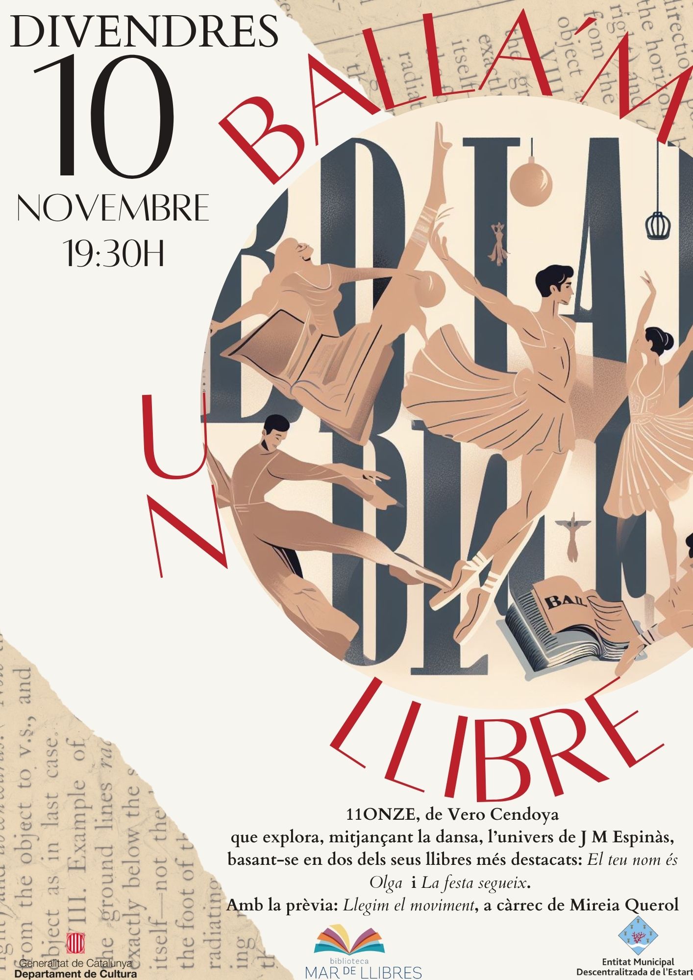 Cartell de Balla'm un llibre