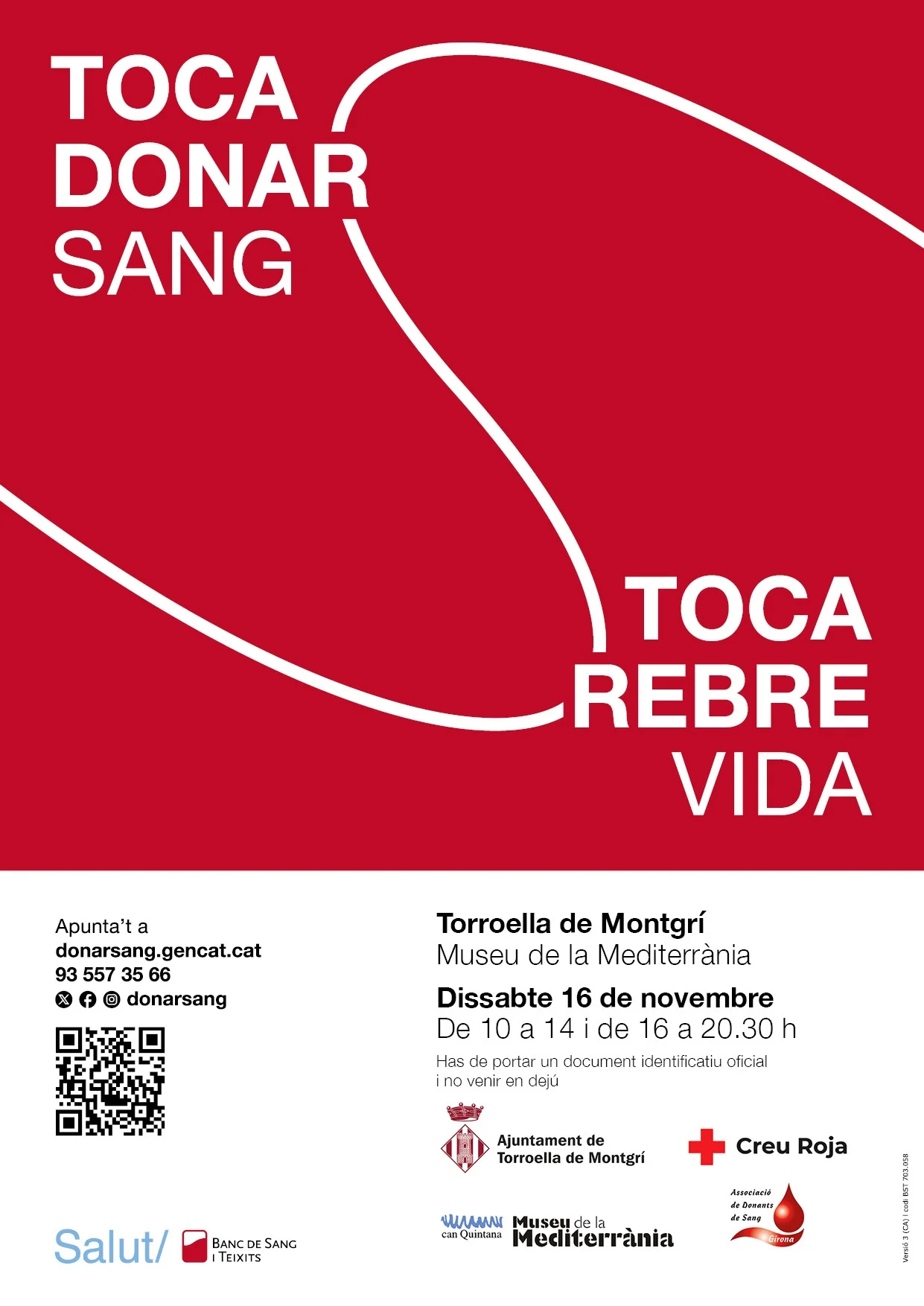 Cartell donació de sang Torroella de Montgrí