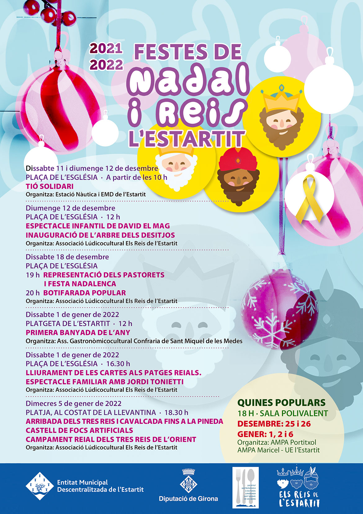 Programació de Nadal i Reis l'Estartit