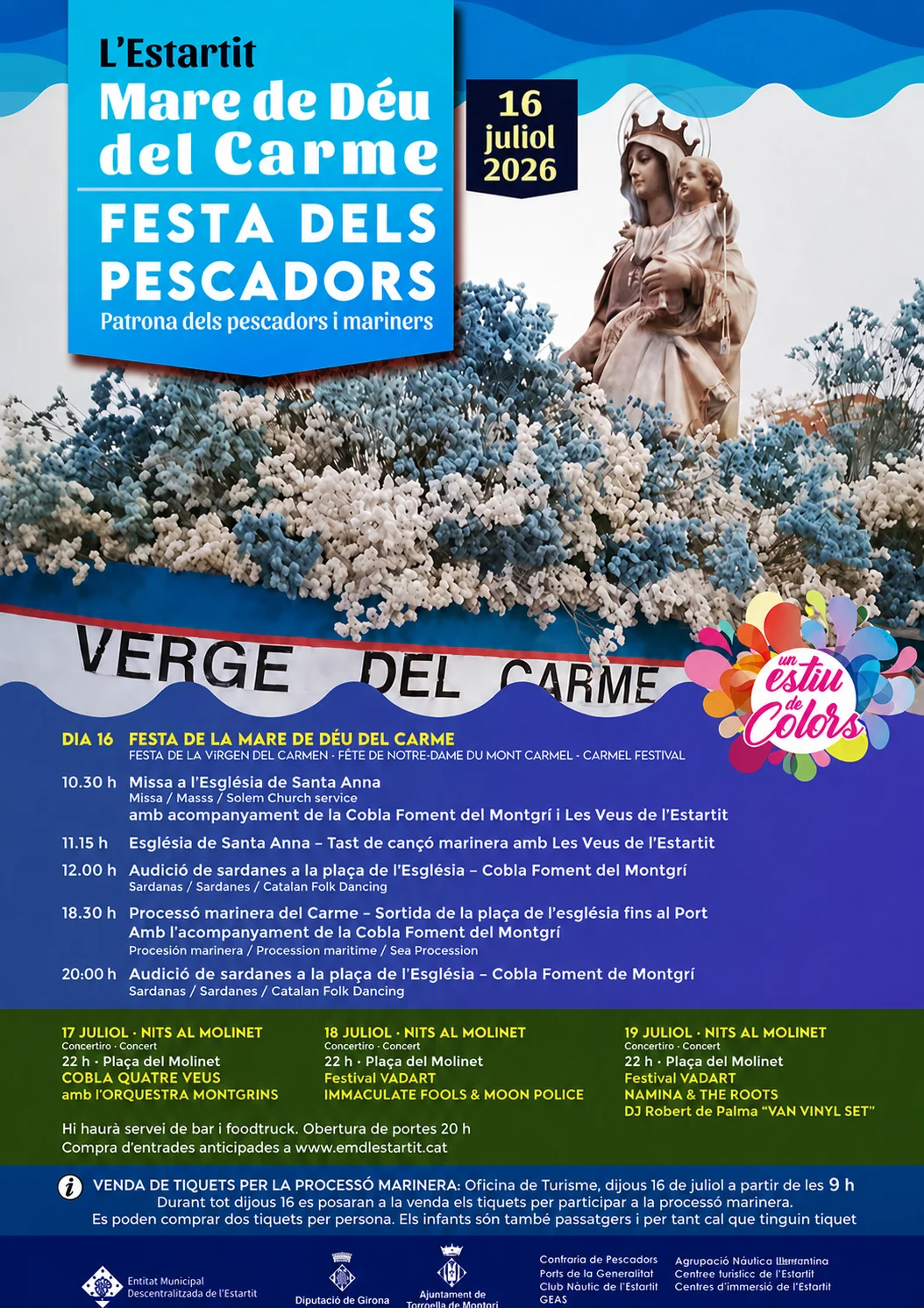 Cartell de la Festa de la Mare de Déu del Carme