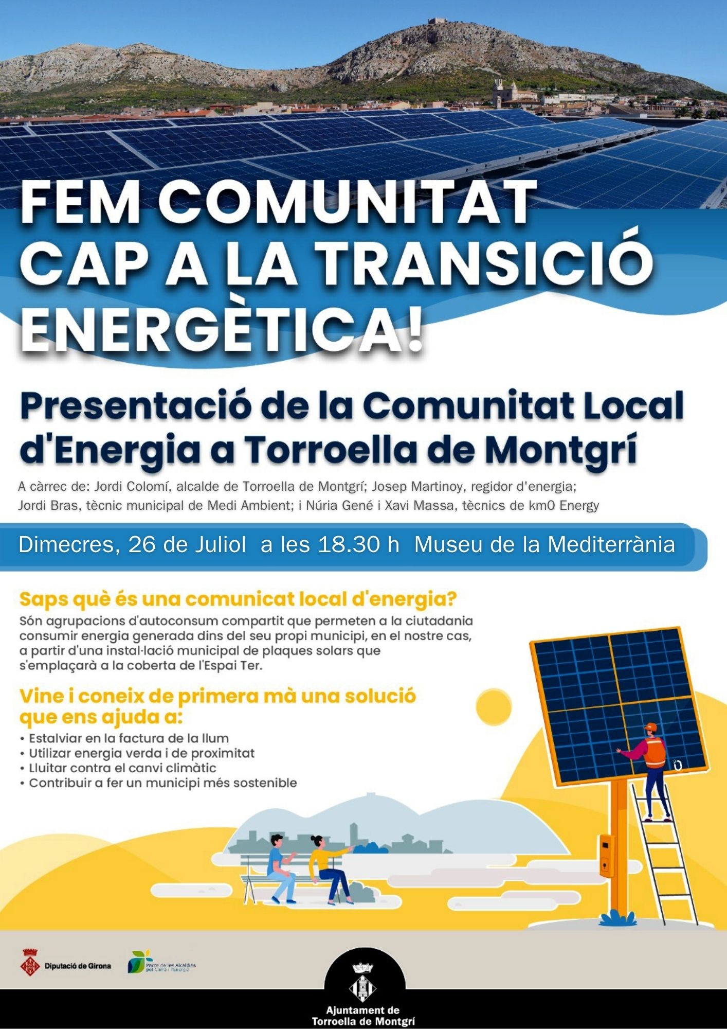 Cartell de l'acte de la Comunitat Energètica Local
