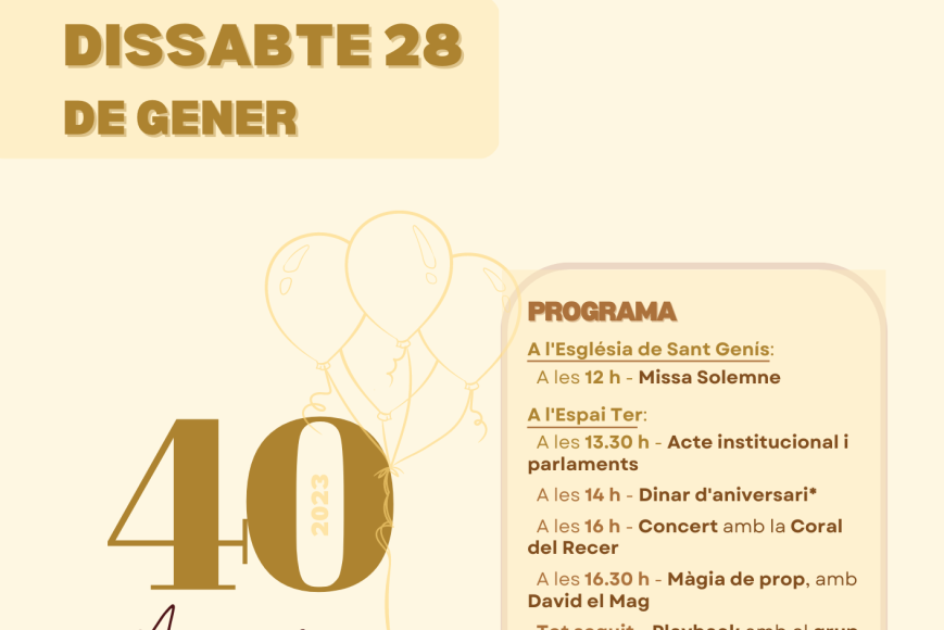 Cartell 40e Aniversari El Recer Cartell 40e Aniversari El Recer