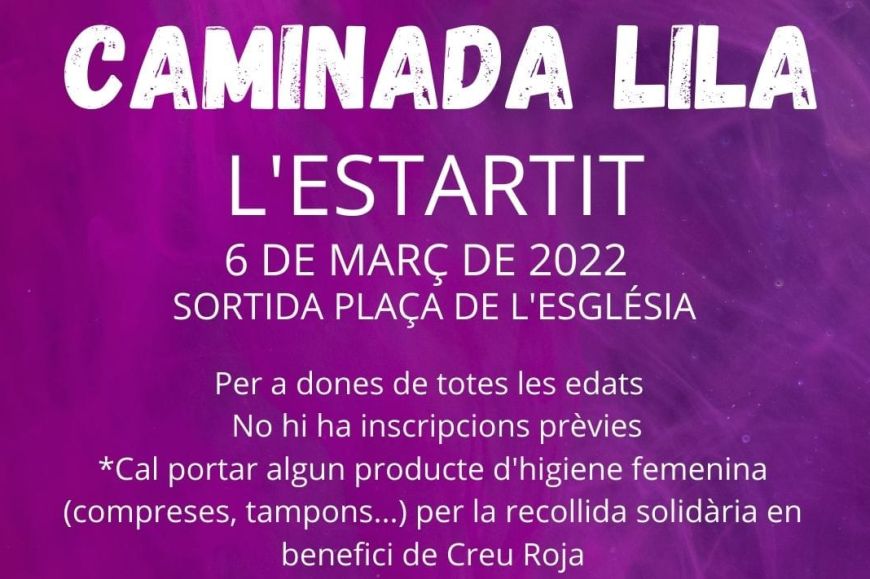 Cartell caminada lila 2022 Cartell caminada lila 2022