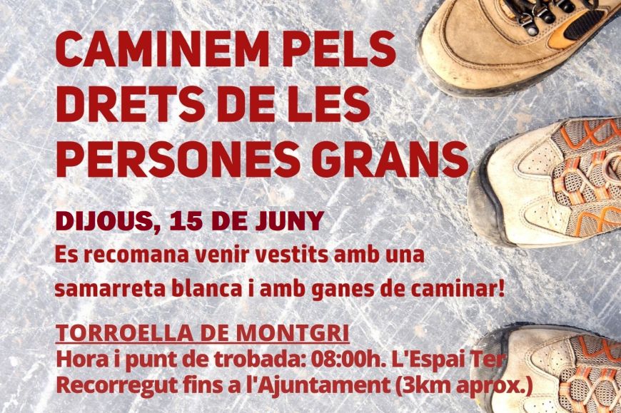 Cartell del caminem per les persones grans