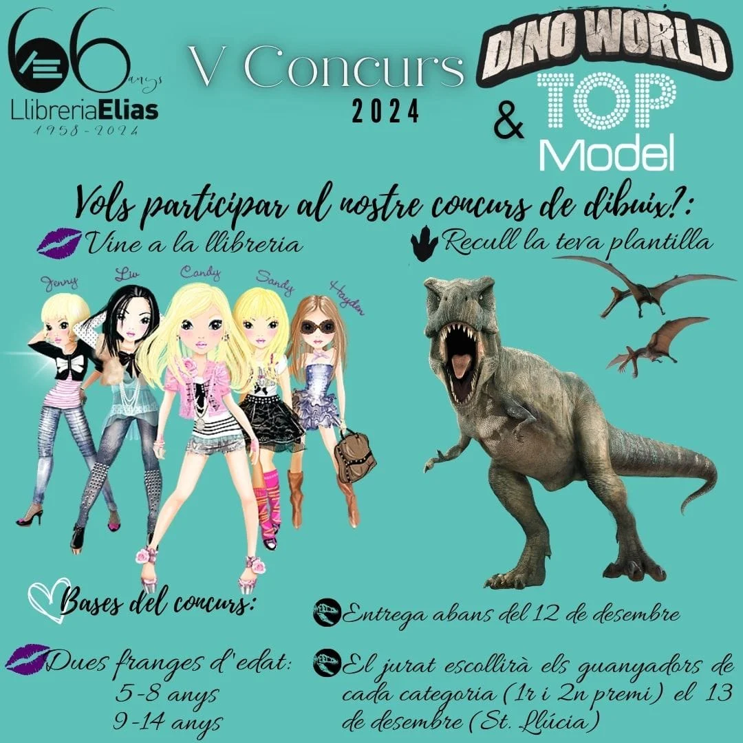 Cartell concurs dinosaures i top model