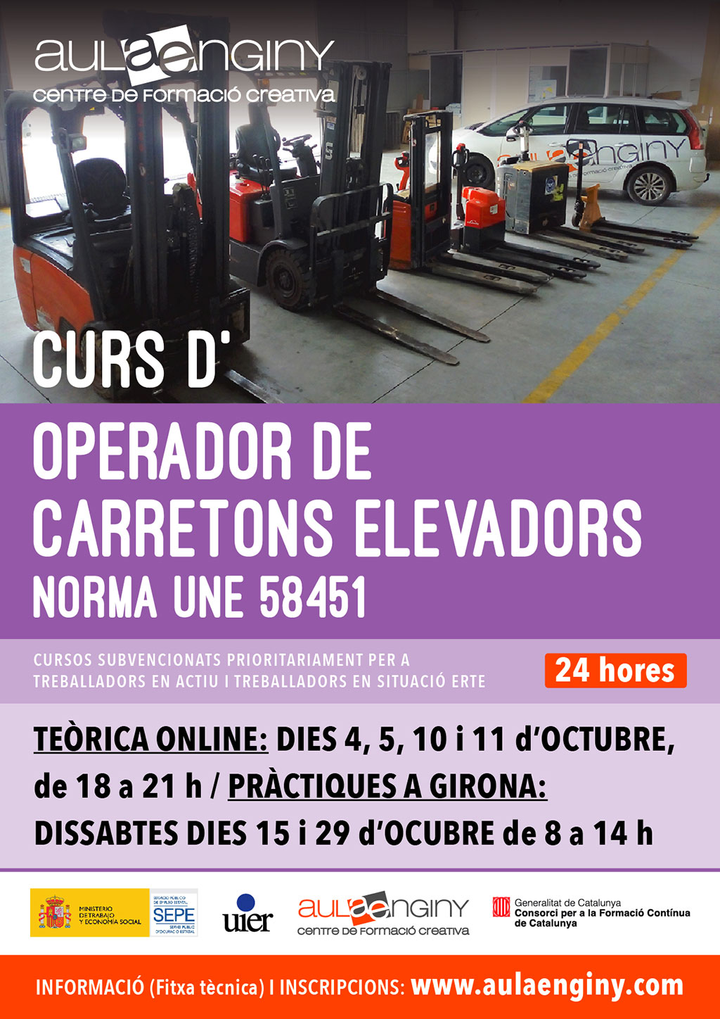 Curs d'operador de carretons elevadors Norma UNE 58451