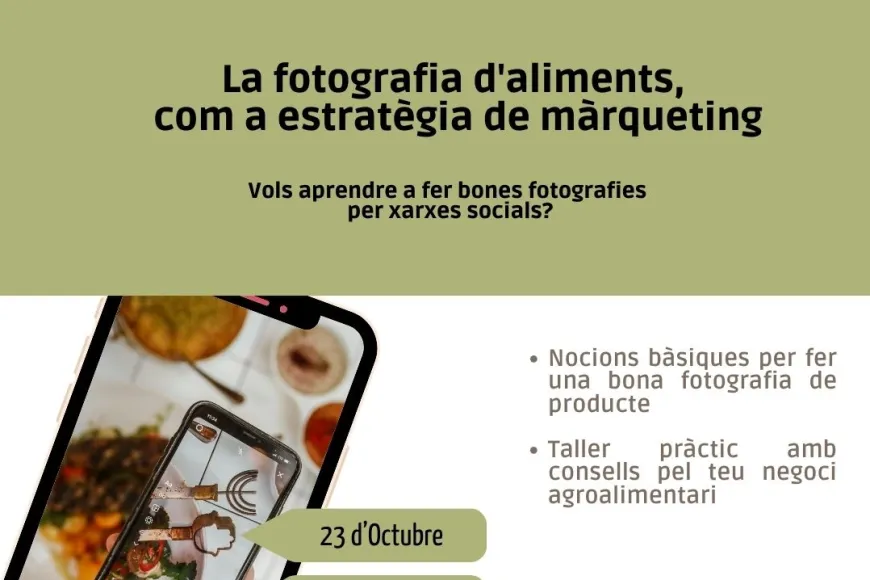 Curs de fotografia d'aliments Curs de fotografia d'aliments