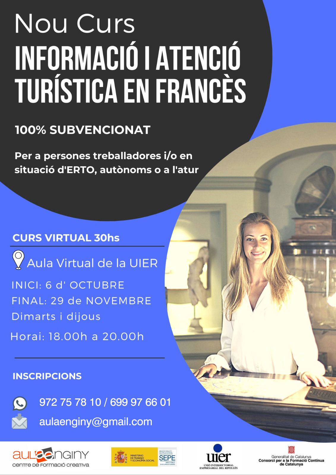 Curs d'informació turística i atenció al client francès
