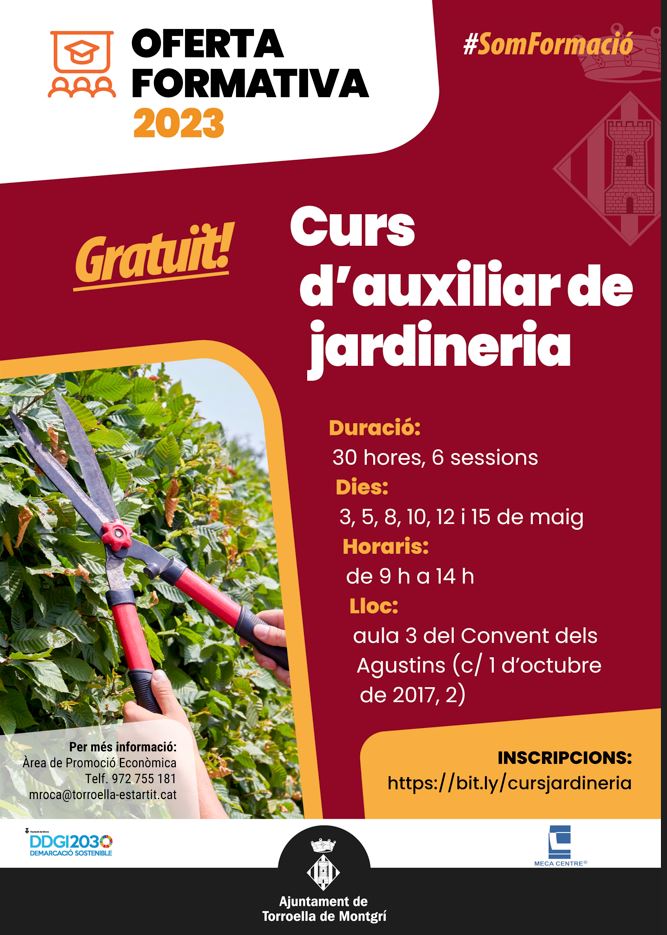 Cartell curs jardineria