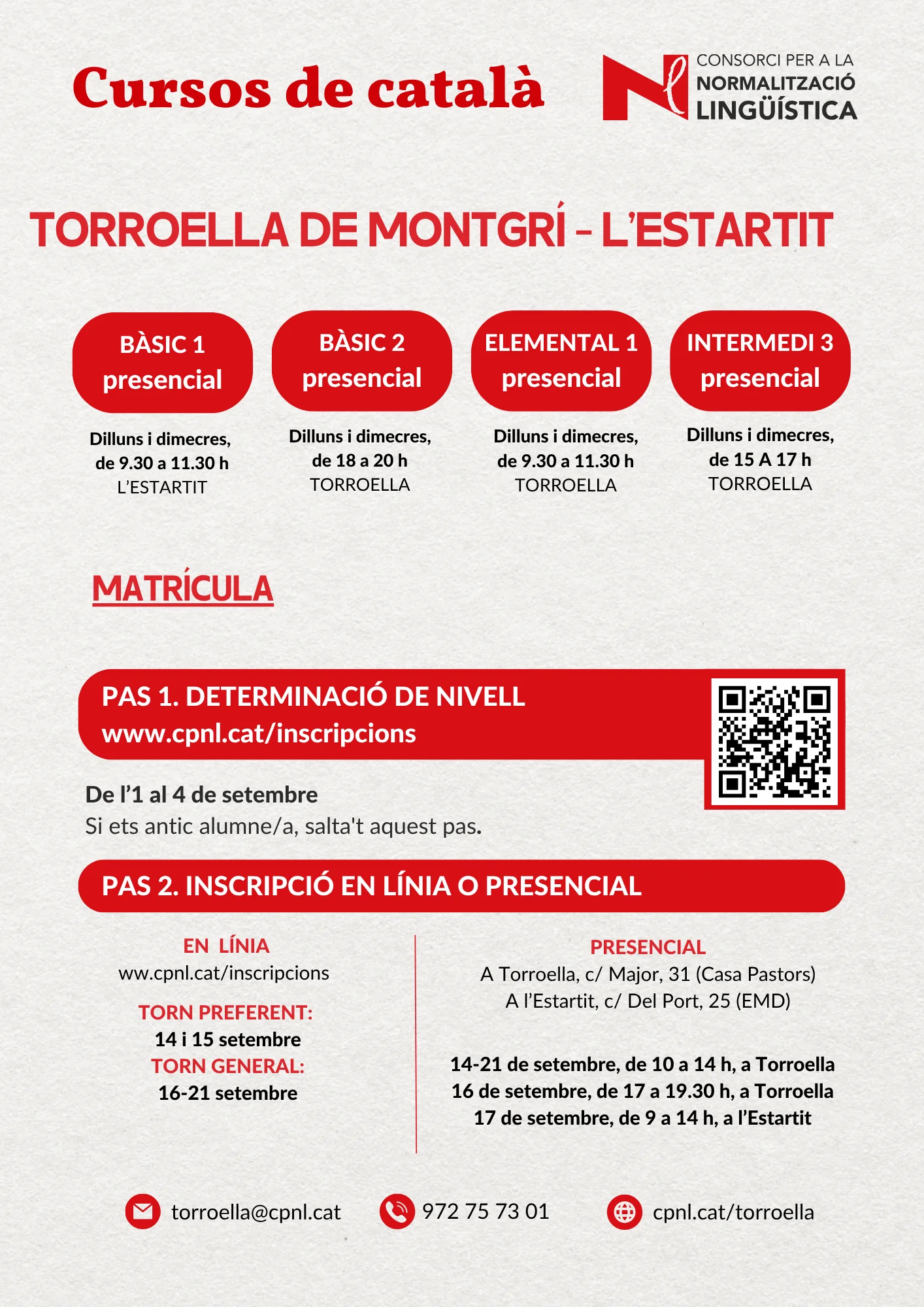 Cursos català setembre 2026