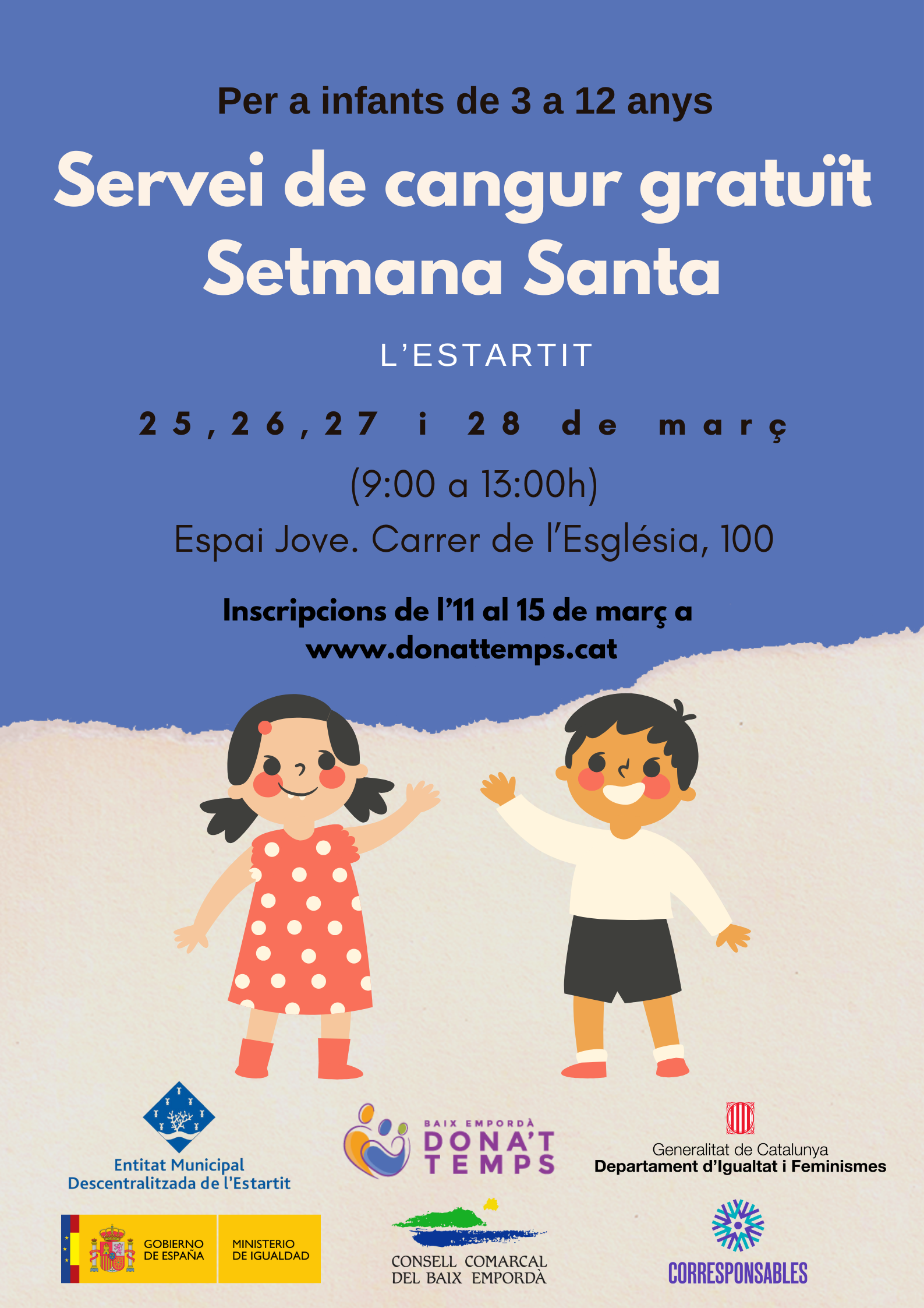 Cartell del servei de canguratge
