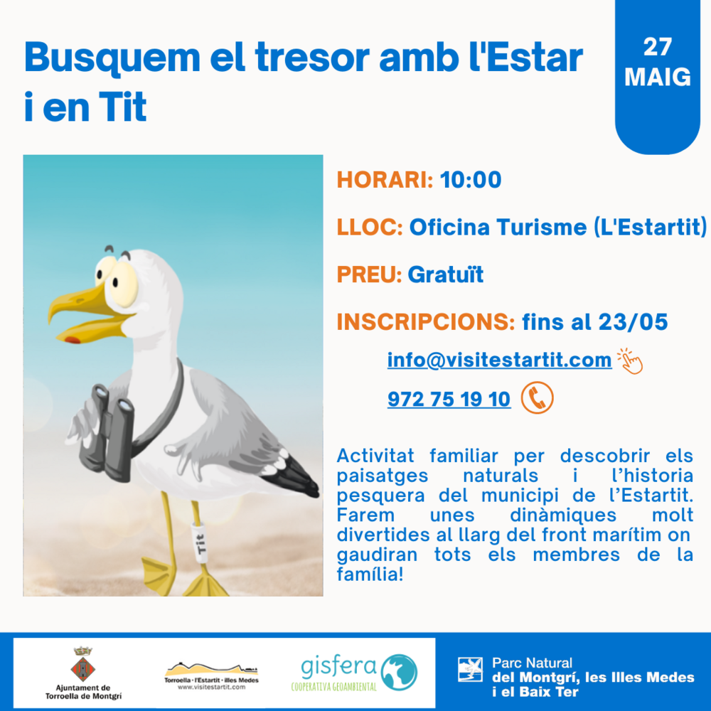 Cartell de l'activitat de descoberta de l'Estartit