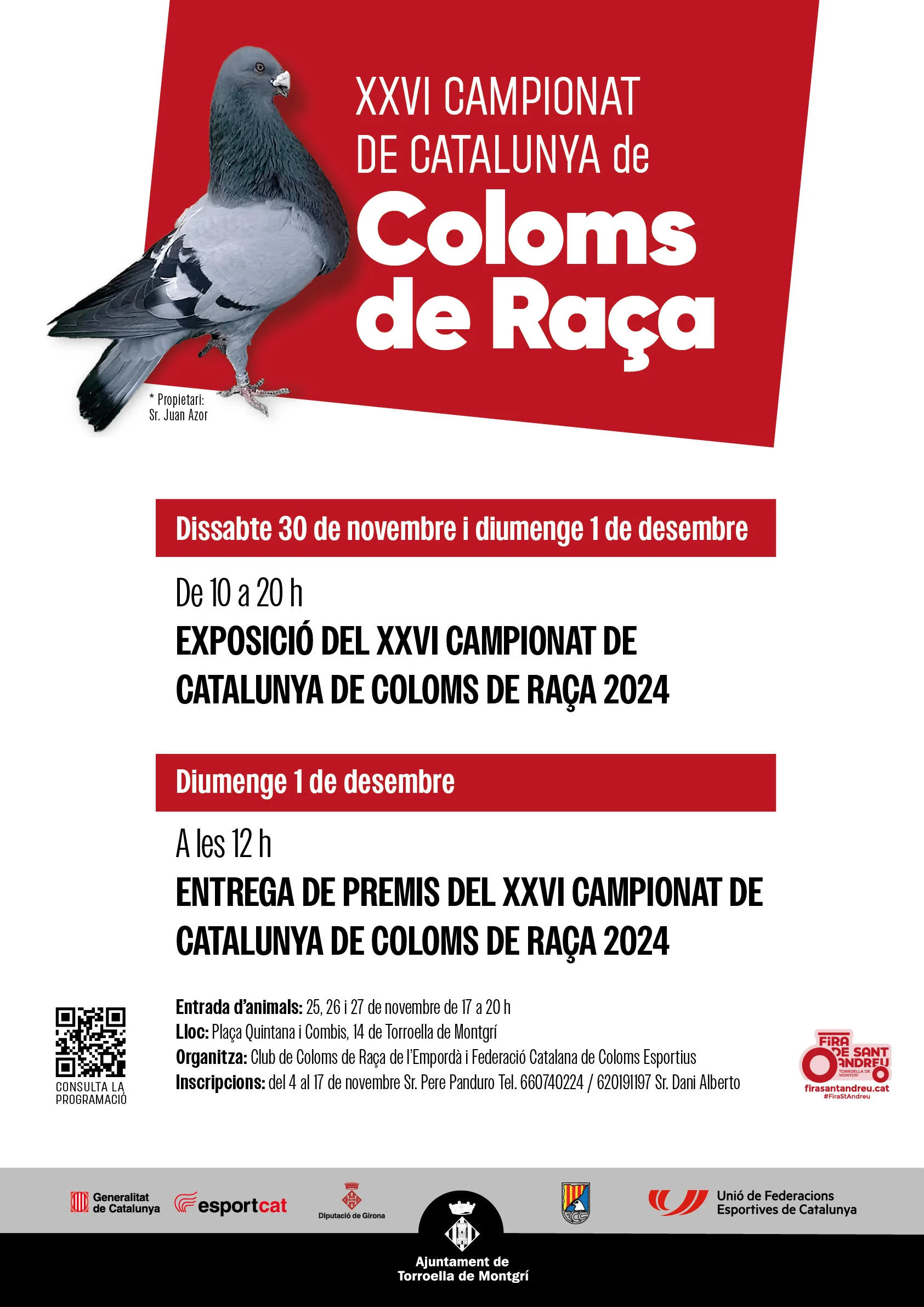 Cartell del Campionat de Coloms de Raça
