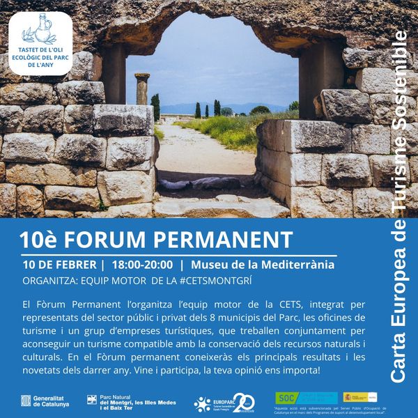 Cartell del Desè Fòrum permanent CETS