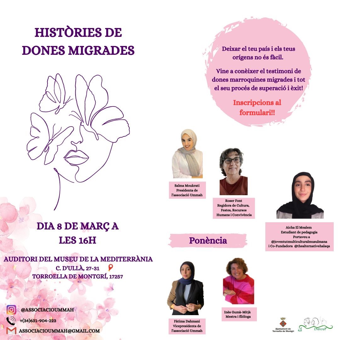 Cartell de l'acte Històries de dones migrades