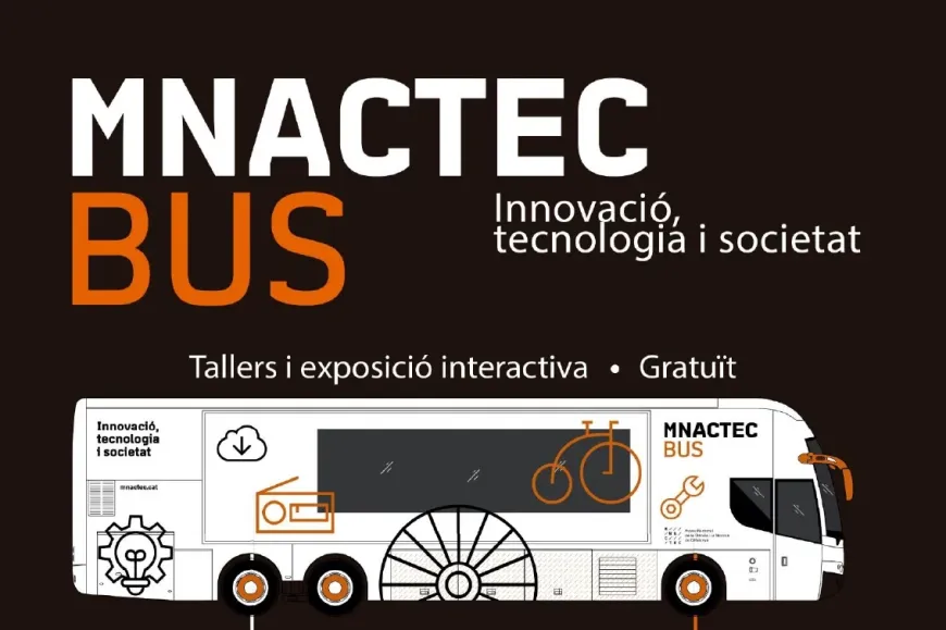 El bus del Museu Nacional de la Ciència i la Tècnica de Catalunya cartell bus del Museu Nacional de la Ciència i la Tècnica de Catalunya