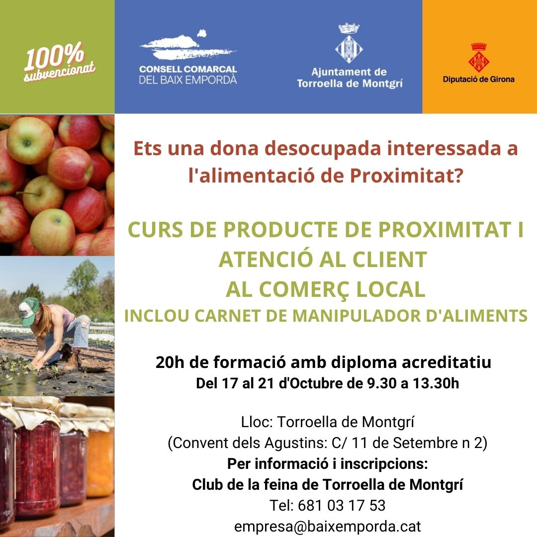 Curs producte de proximitat i atenció al client