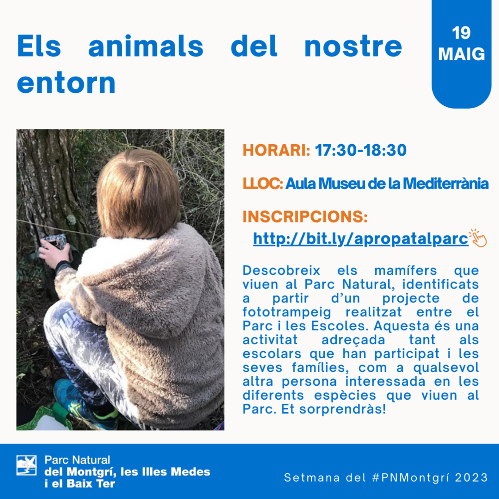 Cartell activitat Els animals del nostre entorn