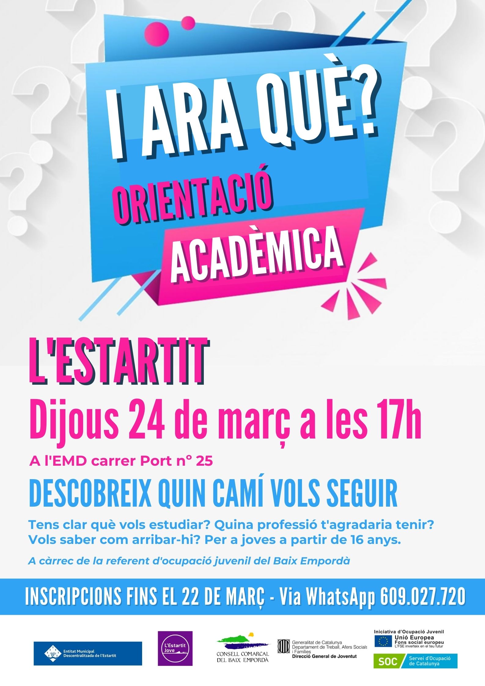 Taller d'orientació I Ara què