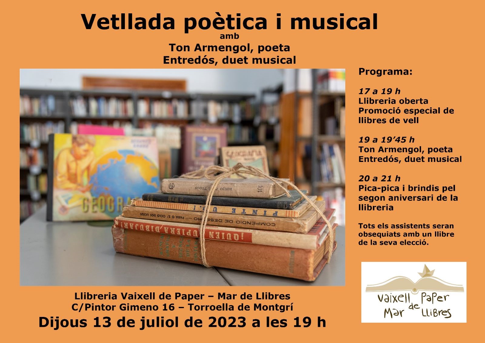Cartell de la vetllada poètico musical