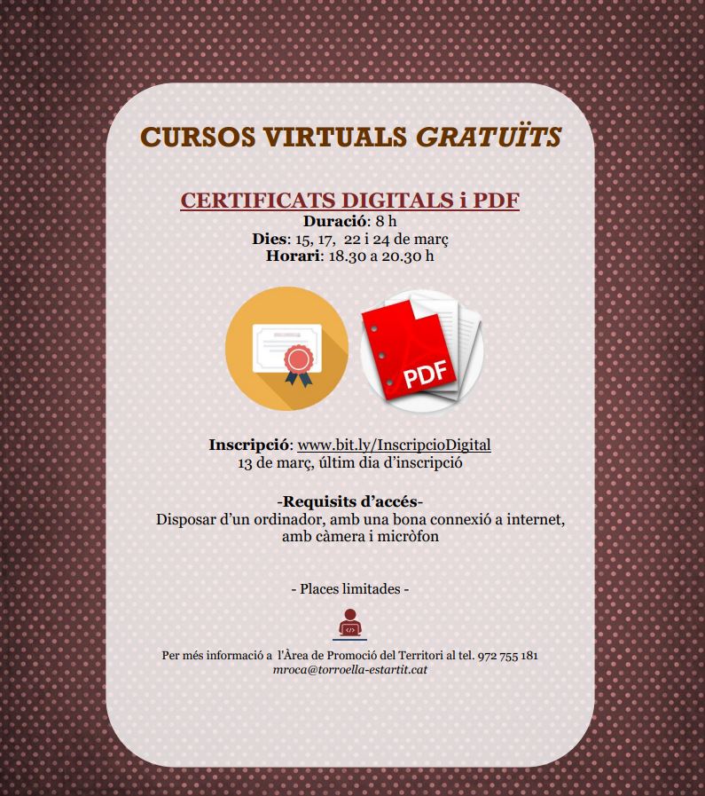 Curs gratuït virtual de certificats digitals