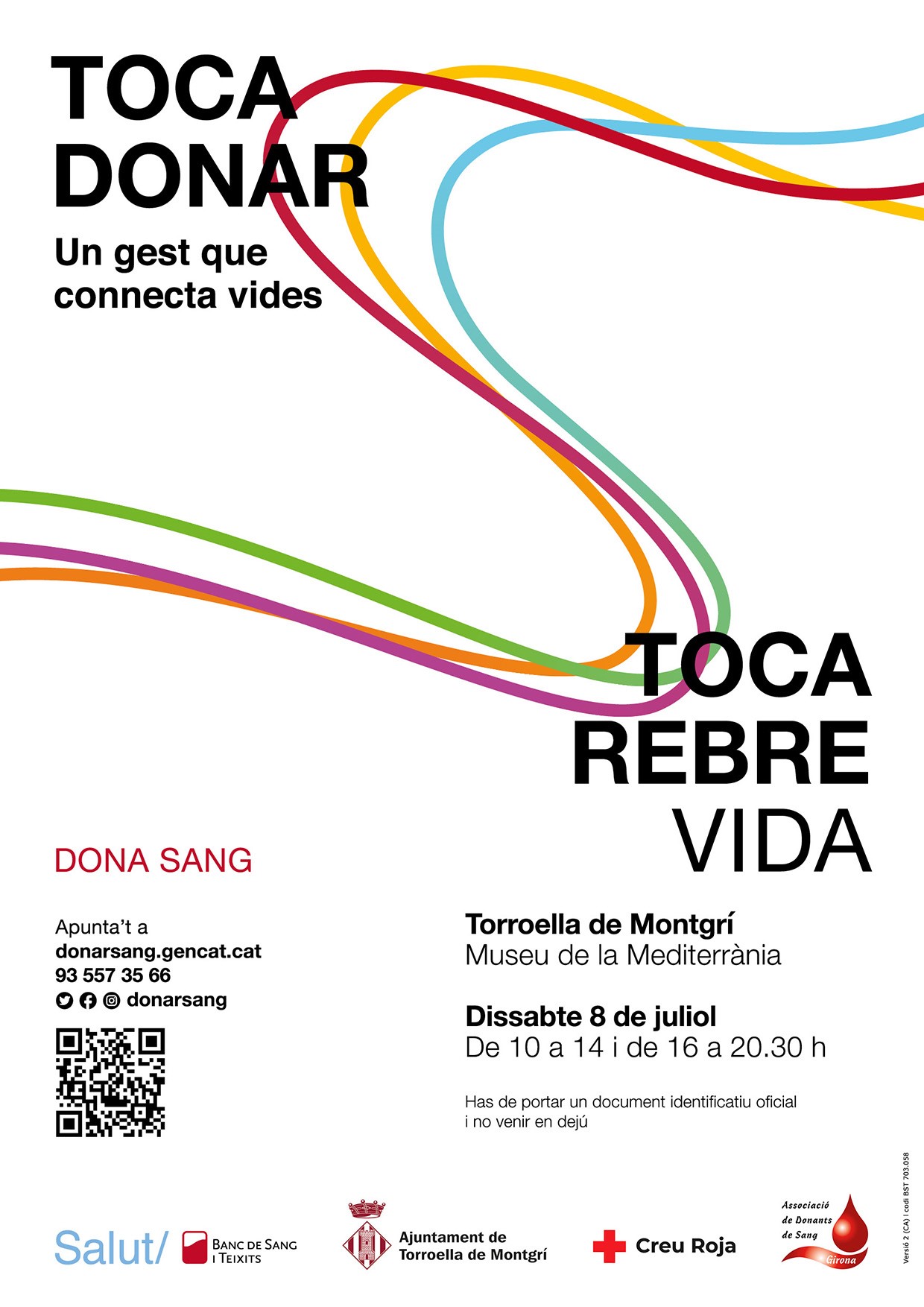 Cartell donació de sang a Torroella de Montgrí