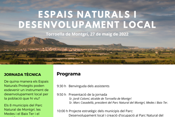 Programa Jornada Tècnica Espais Naturals i Desenvolupament Local