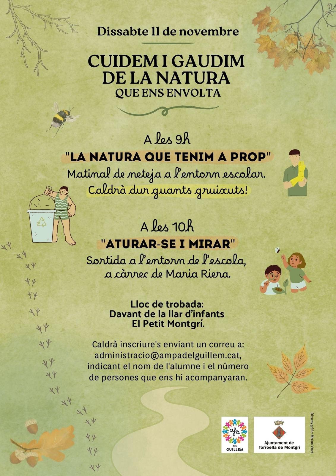 Cartell neteja Escola Guillem de Montgrí