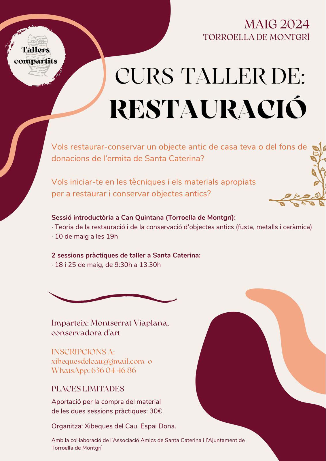 Curs-Taller de restauració Tallers compartits