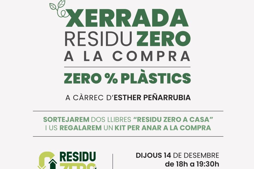 Cartell xerrada residu zero l'Estartit Cartell xerrada residu zero l'Estartit