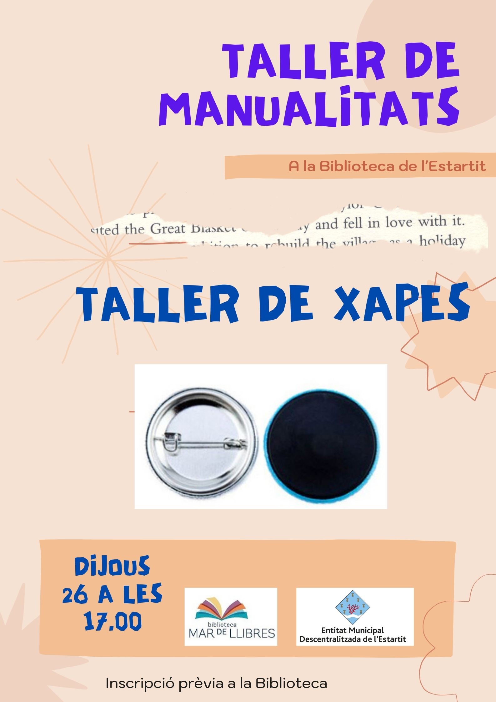 Taller de manualitats taller de xapes