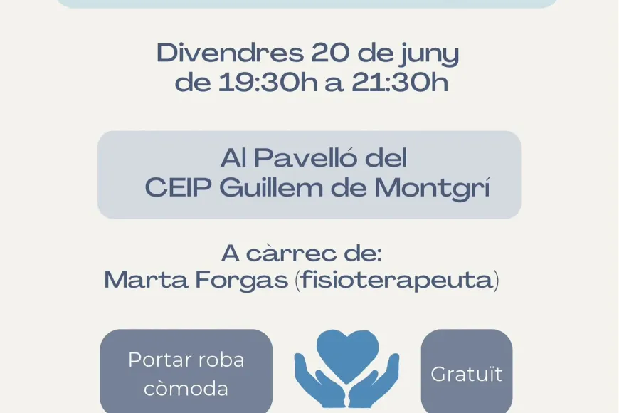 Taller sòl pelvià per a dones Torroella de Montgrí Taller sòl pelvià per a dones Torroella de Montgrí