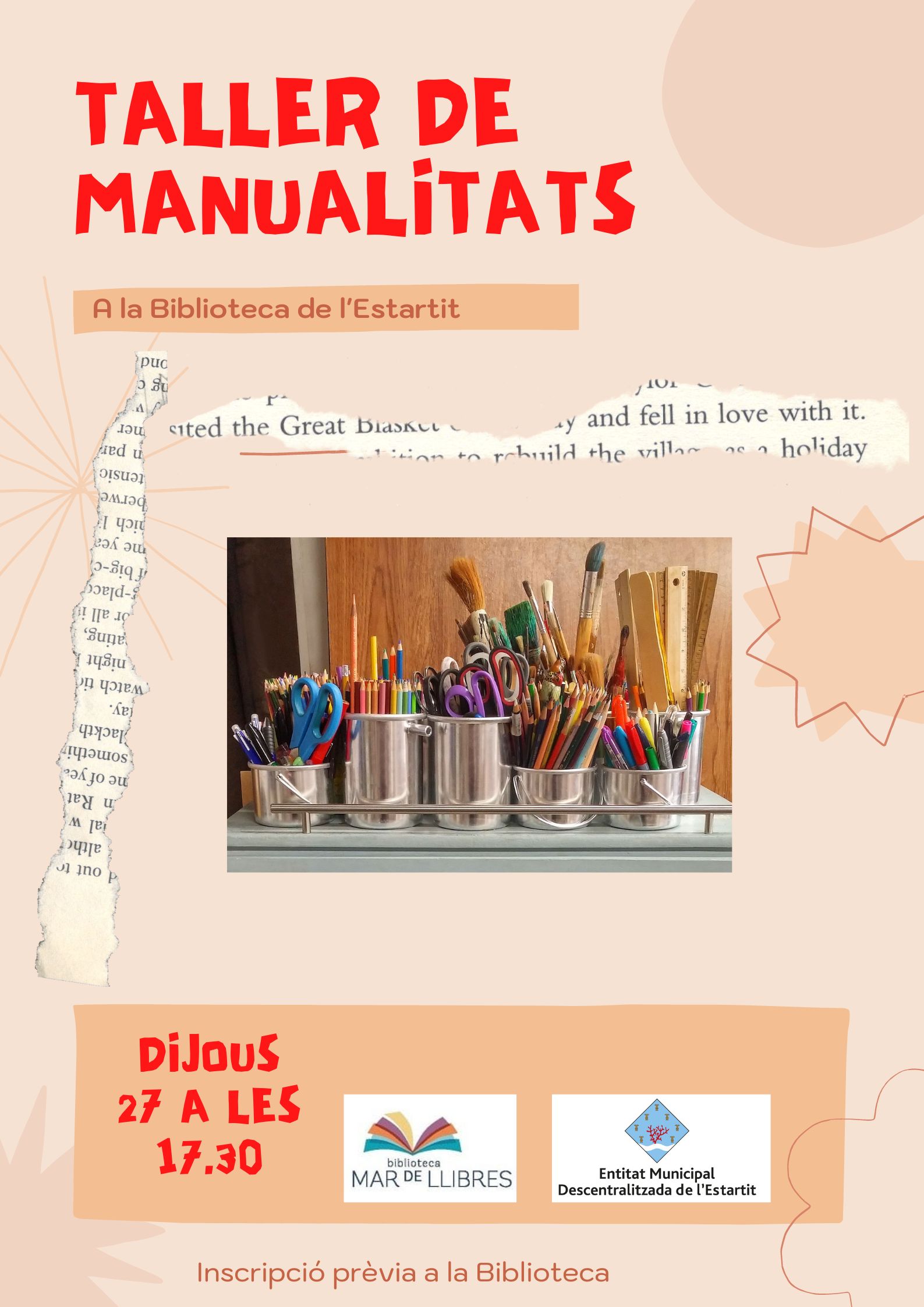 Cartell taller de manualitats