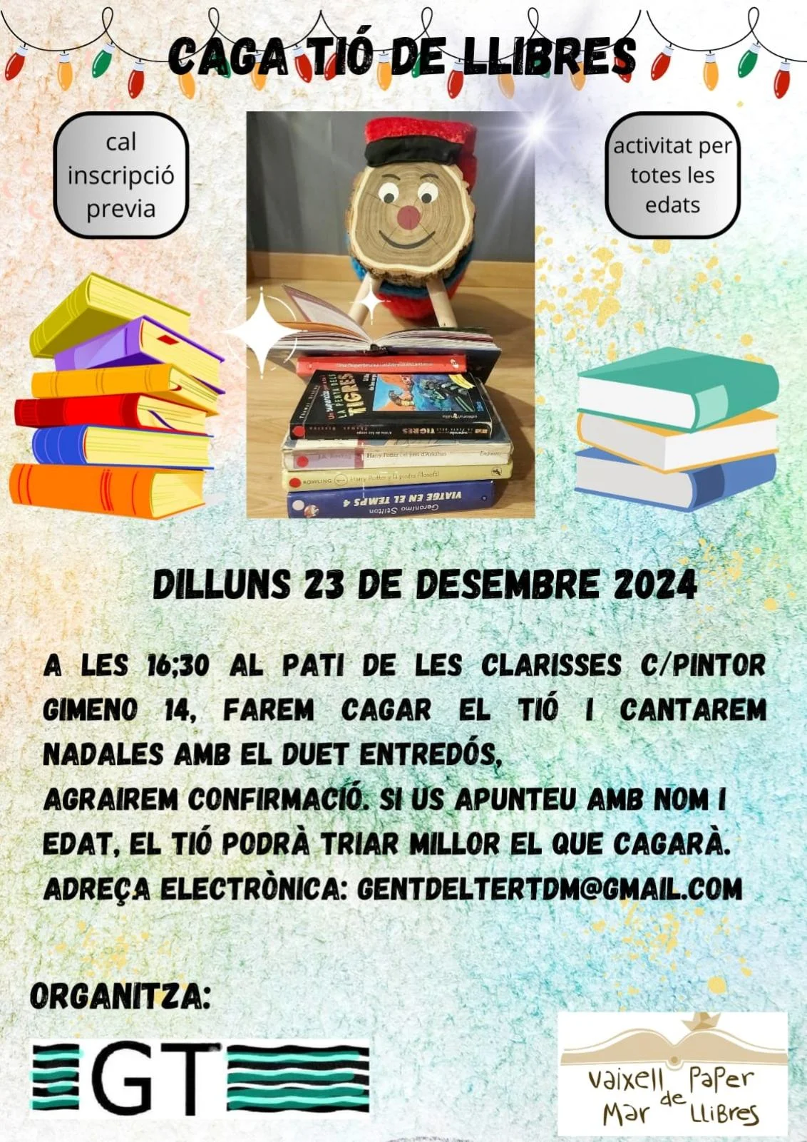 Tió de llibres Gent del Ter Vaixell de Paper Mar de llibres