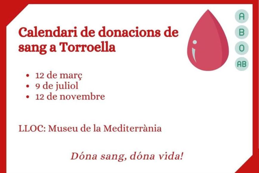 Cartell de la donació de sang de Torroella