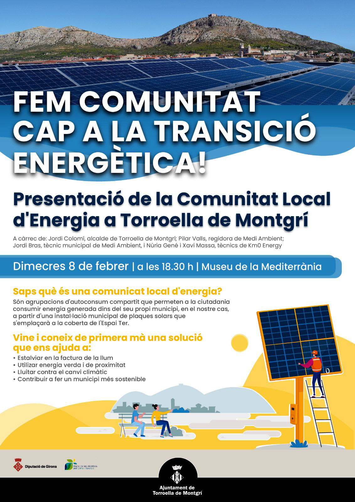 Cartell de la presentació de la comunitat energètica local de Torroella de Montgrí