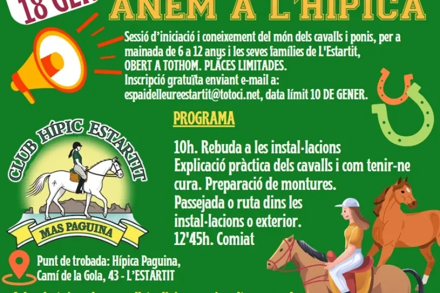 Matinal familiar anem a l'hípica Matinal familiar anem a l'hípica